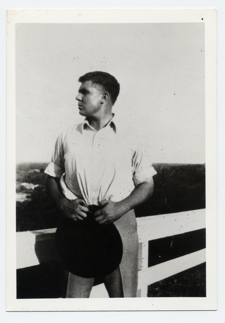 REH, 1934, Cross Plains, TX. Photo, part of the Bancroft Library at UCBerkeley, provided by The Robert E. Howard Foundation.
