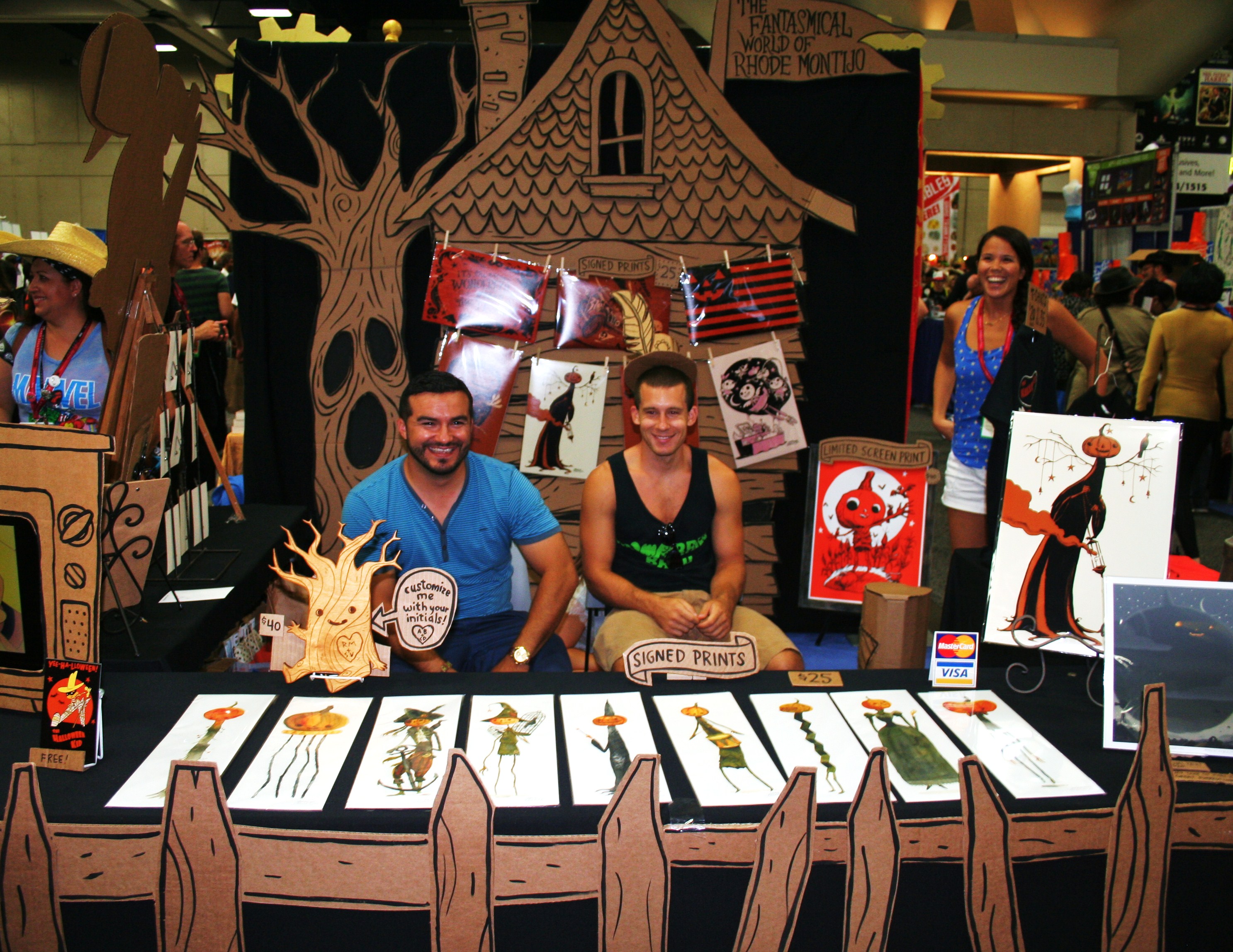The elusive Rhode Montijo (pictured L) at SDCC, 2014. Photo: JSDevore